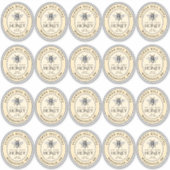 小さな楕円形ハニーラベルビーフランスのクイーンラインジャース シール (正面)