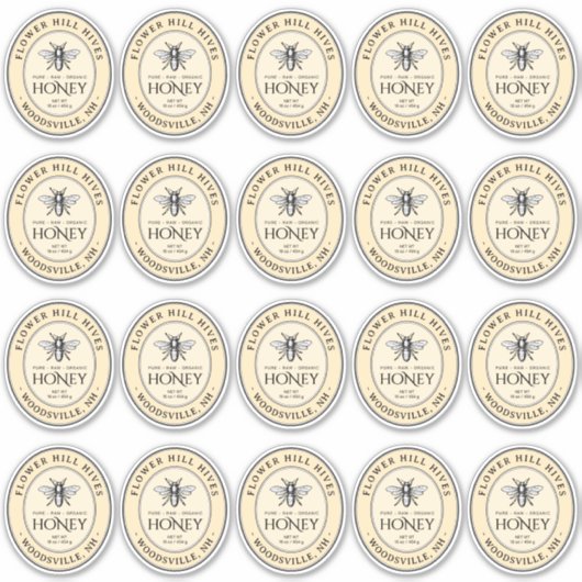 小さな楕円形ハニーラベルビーフランスのクイーンラインジャース シール (正面)