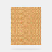 小さな正方形のオレンジと白の背景 アクリルサイン (正面)