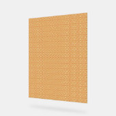 小さな正方形のオレンジと白の背景 アクリルサイン (傾斜)