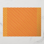 小さな正方形のオレンジと黄色の背景 箔シーズンポストカード (正面)