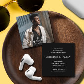 小さな正方形の写真の卒業式への招待 エンクロージャーカード