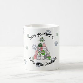 小さな毛むくじゃらのクリスマス コーヒーマグカップ