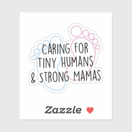 小さな気に人間と強いママのナース シール (シート)