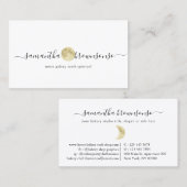 小さな水彩ゴールドムーン 名刺 (正面/裏面)