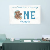 小さな水彩可愛い動物の最初の誕生日 横断幕 (トレードショー)