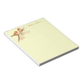 小さな水色のスズメバドリ ノートパッド (アングル)