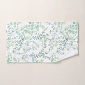 小さな水色葉のカスタム バスタオルセット (ハンドタオル)