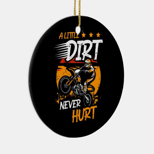 小さな汚れが汚れバイクのバイクを傷つけない セラミックオーナメント (右)