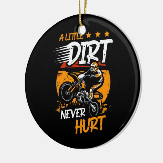 小さな汚れが汚れバイクのバイクを傷つけない セラミックオーナメント (左)