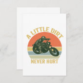 小さな汚れは決してモトクロスおもしろいダートバイクを傷つけない サンキューカード (正面/裏面)