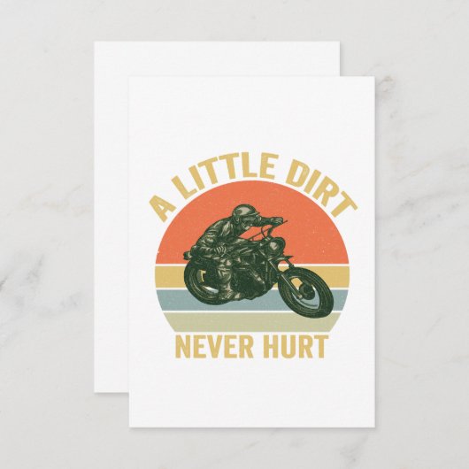 小さな汚れは決してモトクロスおもしろいダートバイクを傷つけない サンキューカード (正面/裏面)