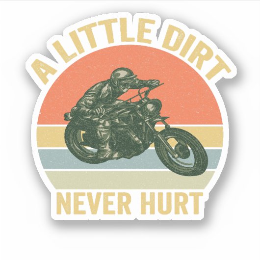 小さな汚れは決してモトクロスおもしろいダートバイクを傷つけない シール (正面)