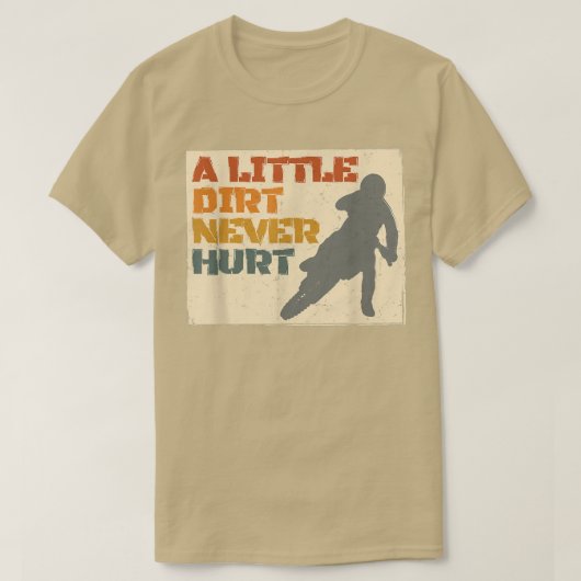 小さな汚れは決してモトクロスバイクもしくは自転車に乗る人Motorcycl Tシャツ (デザイン正面)