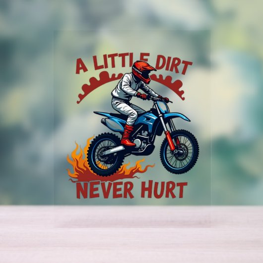 小さな汚れは決して傷つけない アクリルサイン (ニュートラル)