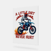 小さな汚れは決して傷つけない アクリルサイン (傾斜)