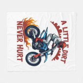 小さな汚れは決して傷つけない フリースブランケット (正面(横))