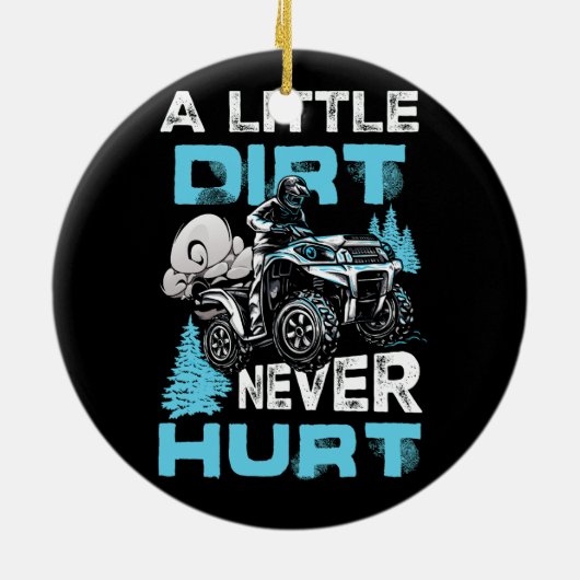 小さな汚れは決して傷つけないATV 4四輪車クワッドM セラミックオーナメント (裏面)