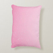 小さな泡が咲くピンクのシャンパン背景アート アクセントクッション (裏面(縦))