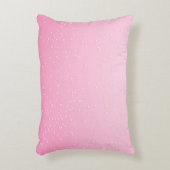 小さな泡が咲くピンクのシャンパン背景アート アクセントクッション (正面(垂直))