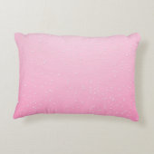 小さな泡が咲くピンクのシャンパン背景アート アクセントクッション (裏面)