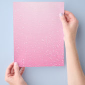 小さな泡が咲くピンクのシャンパン背景アート チラシ (手)