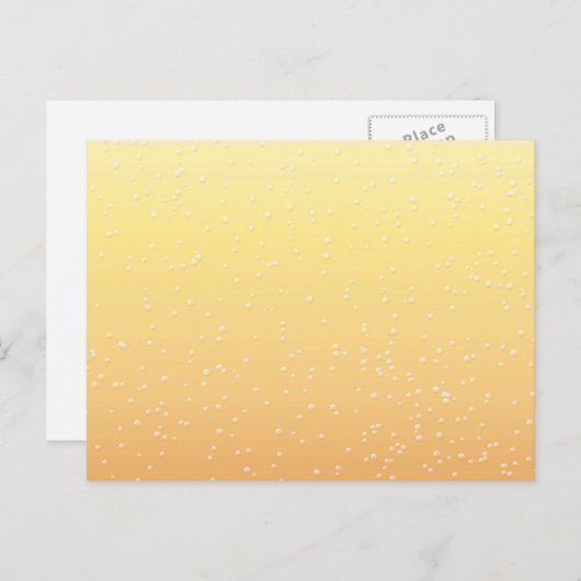 小さな泡でシャンパン背景画アート ポストカード (正面/裏面)