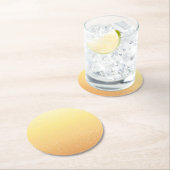 小さな泡でシャンパン背景画アート ラウンドペーパーコースター (インサイチュ)