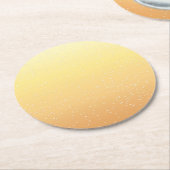 小さな泡でシャンパン背景画アート ラウンドペーパーコースター (アングル)