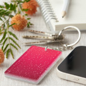 小さな泡のチェリーソーダ背景アート キーホルダー (正面右)