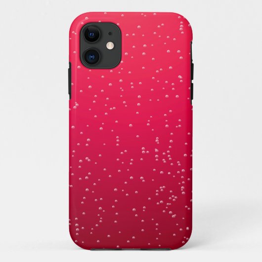 小さな泡のチェリーソーダ背景アート Case-Mate iPhoneケース (裏面)