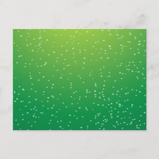 小さな泡のライムソーダ背景アート ポストカード (正面)