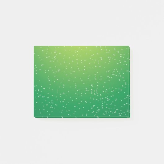 小さな泡の背景アートが入ったライムソーダ ポストイット (正面)