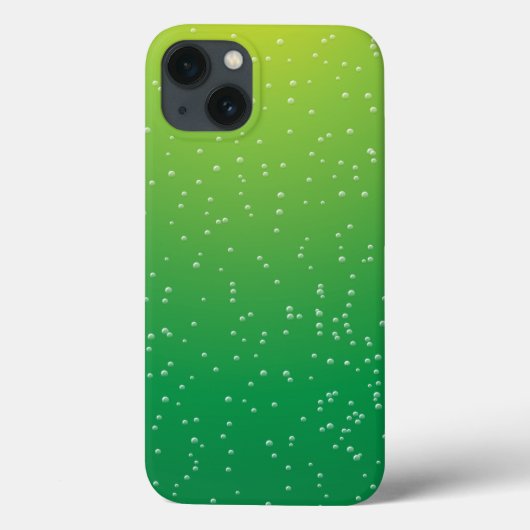 小さな泡の背景アートが入ったライムソーダ Case-Mate iPhoneケース (裏面)