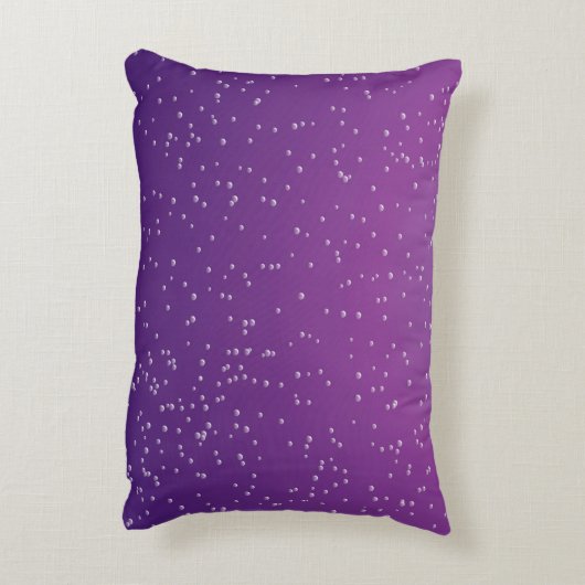 小さな泡を持つグレープソーダ背景アート アクセントクッション (裏面(縦))