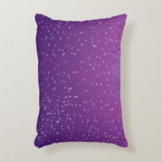 小さな泡を持つグレープソーダ背景アート アクセントクッション (正面(垂直))