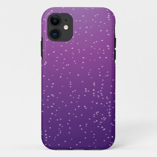 小さな泡を持つグレープソーダ背景アート Case-Mate iPhoneケース (裏面)