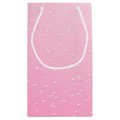 小さな泡を持つピンクのシャンパン スモールペーパーバッグ (裏面)