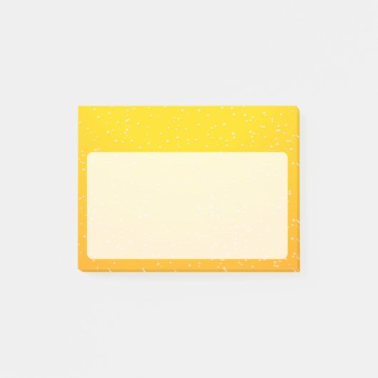 小さな泡を持つラガービール ポストイット (正面)