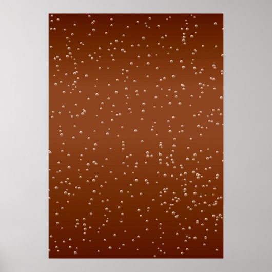 小さな泡を持つルートビール背景アート ポスター (正面)