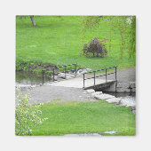 小さな流れの磁石の上の小さな橋 マグネット (正面)