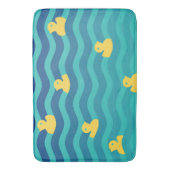 小さな浮いている黄色いアヒル バスマット (正面縦)