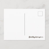 小さな浮き輪のカエルのはがき ポストカード (裏面)