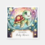 小さな海亀の赤ちゃんシャワー スタンダードカクテルナプキン (正面)