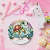 小さな海亀の赤ちゃんシャワー ペーパープレート (パーティー)
