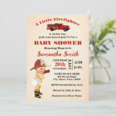 小さな消防士が赤ちゃんシャワーを浴びる 招待状 (スタンド正面)