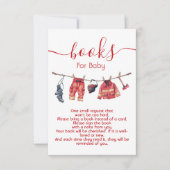 小さな消防士の物干し本ベビー 招待状 (正面)