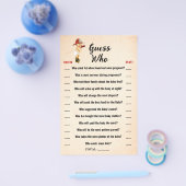 小さな消防士は誰が赤ちゃんシャワーのゲームカードを推測 チラシ (シングル)