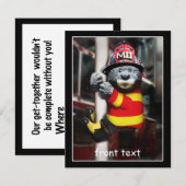 小さな消防士 招待状 (正面/裏面)