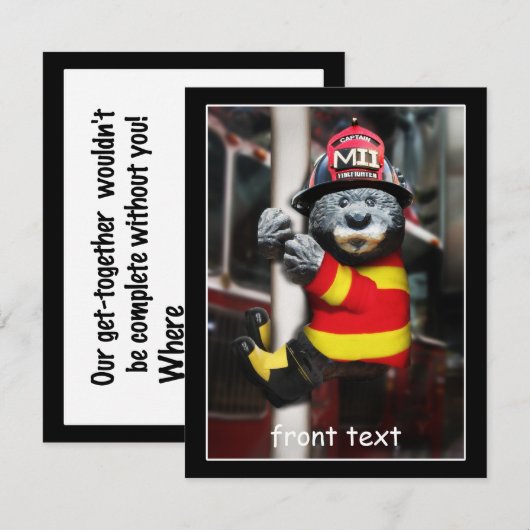 小さな消防士 招待状 (正面/裏面)